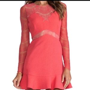 Three Floor Pink Lace Dress